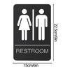 Business Restroom Signage 22.5x15cm Modern Self-Adhesive Tag ADA Braille Restroom Signage Gender Neutral Restroom Signage