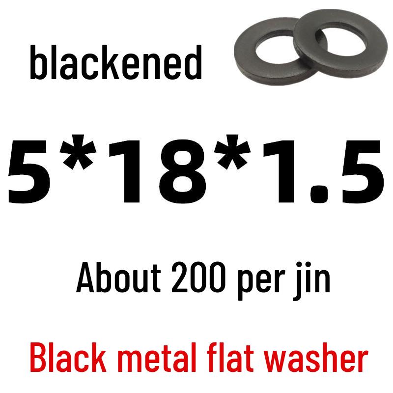 Thickened Black Iron Flat Washer for Screws, Non-standard Round Design