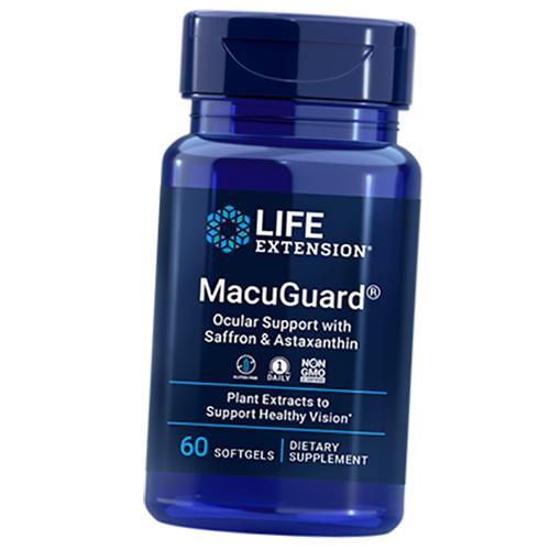 Vitamine für die Augen, MacuGuard Ocular Support mit Astaxanthin, Life Extension 60 Gelkapseln (71346014)