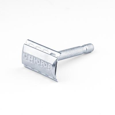 Alshabab Stainless Steel Safety Razor For Men Barber Shaving Hair Beard Manual Double Edge Barbeador 7.3X4Cm