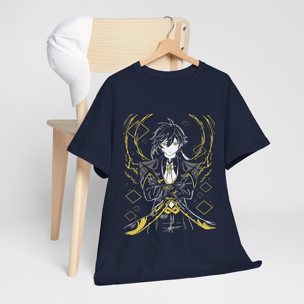 Genshin Impact Zhongli Dakimakura Tshirt Anime Shirt Gift Anime Gift M