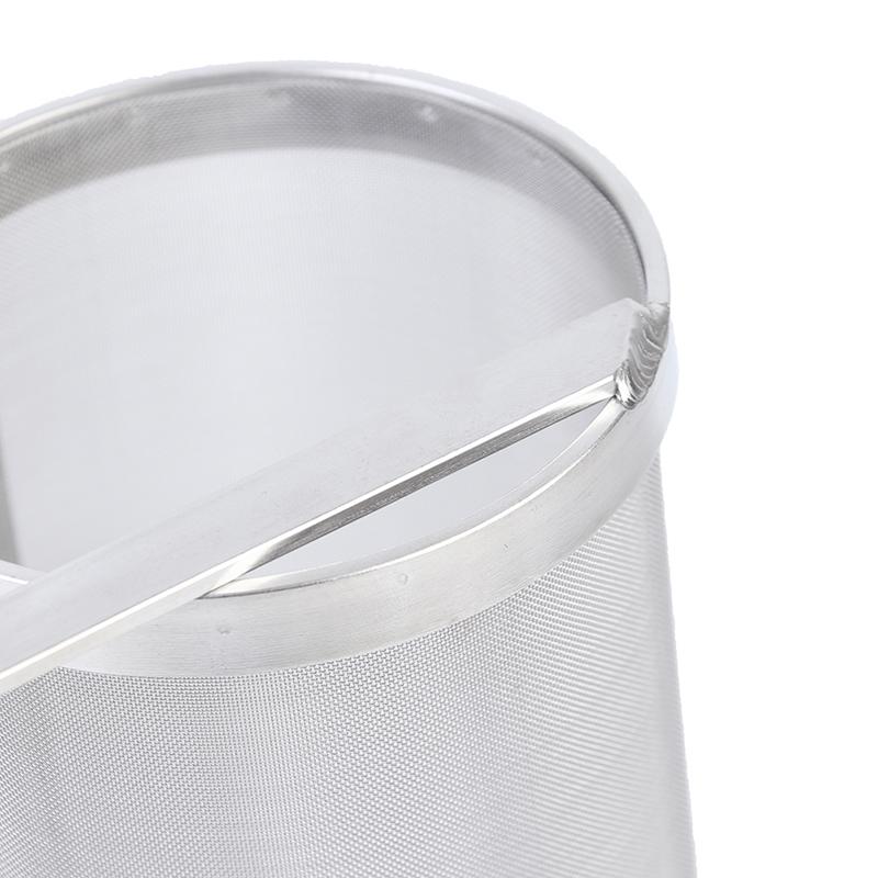 300 Micron Stainless Steel Brew Beer Hop Mesh Filter Strainer With Hook