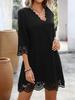 Women's European and American Style A-Line Burnout Dress - Spring/Summer  Collection