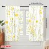 2pcs,2D plane printing Curtains Roller Blinds Yellow Blossoms Versatile Polyester (without rod) Festive Use for Bedroom, Living