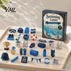 Swimming Advent Calendar Lovers Calendar, Christmas Countdown 24 Days, 2D Acrylic Creative Box Accessory Hanging Ornament for Tree, Lover Gift