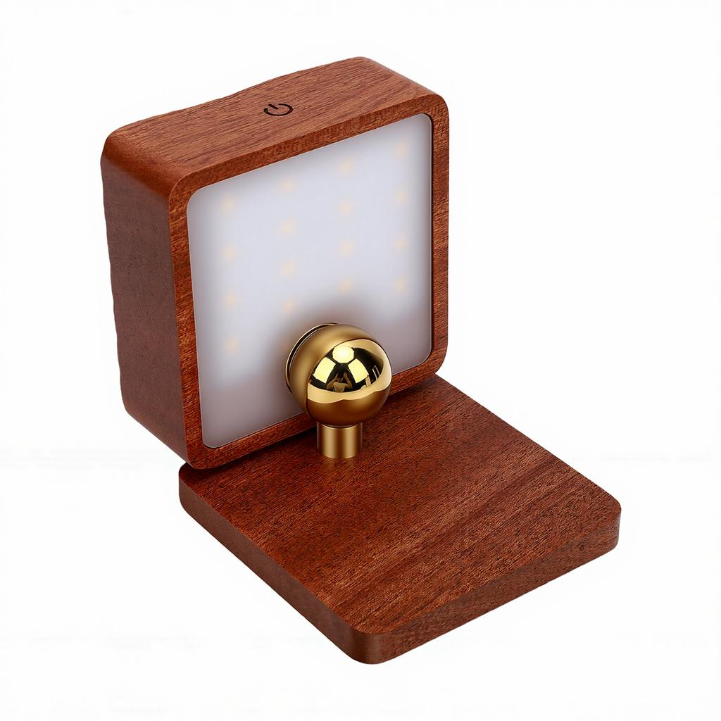 Magnetic Wall Light Motion Sensing Touch Control Cordless Wood Wall Sconce for Bedside Bedroom