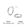 Pendientes de Aro Minimalistas Mariasz de Acero Inoxidable Finos y Delicados de 1.6 mm para Mujeres Hombres Pequeños Redondos de Oro Huggies Joyería