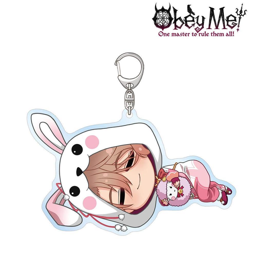 Loen Anime Peripheral Store Obey Me! Leviathan Asmodeus Mammon Lucifer Sleeping Acrylic Keychain Pendant Fans Gifts About 6cm