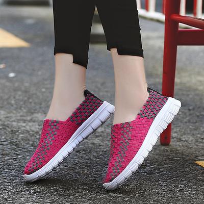 Men's Shoes Summer Women's Handmade Woven Breathable Couple Casual Flat Bottom Lightweight Casual Loafers Large Size 2025