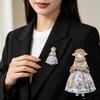 Lovely Rococo Court Sheep Brooches For Women Unisex Rhinestone Year Of The Sheep Animal Party Office Brooch Pin Gift