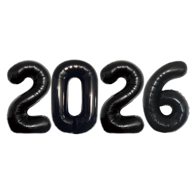2026 Number Foil Balloons Happy New Year Eve Party Decoration Photo Booth Props Supplies Christmas Home Decor Navidad 2026