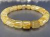 [Stone Town] Rare Gold Rutilated Quartz Cylindrical Bracelet with Many Needles, Approx. 8mm, Natural Stone, Good Fortune, Health, and Power Stone