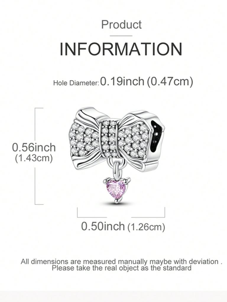 Charms Plata Shiny Bow Beads Charm Copper Plated Fit Charms Copperoriginal Bracelet For Jewelry Making Diy Charm