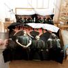 Nile Band Themed Duvet Cover + 2 Pillowcases, Ancient Egyptian Mythology Graphic Bedding Set Home Dorm Decoration for Rock Music