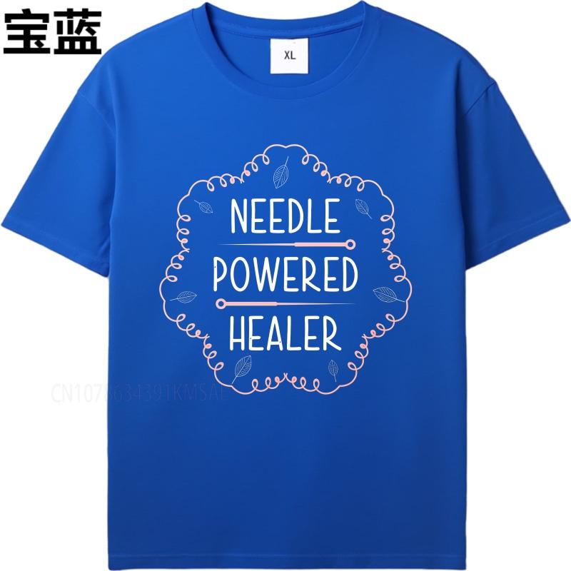 Daily Wear summer Women t shirt Needle Powered Healer Design With Leaves And Threads Short Sleeve Solid Color Oneck Tee shirt