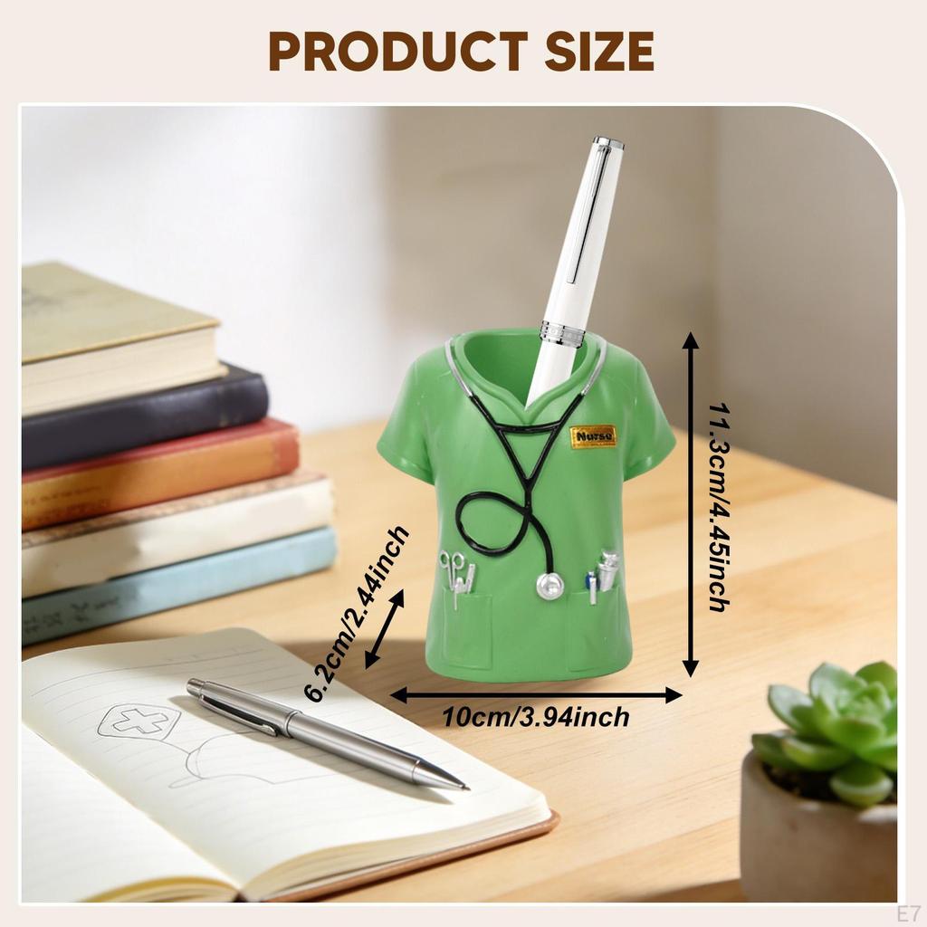 Nurse Scrub Top Pen Holder Gift Pencil Tabletop Ornament for Desk Shelf
