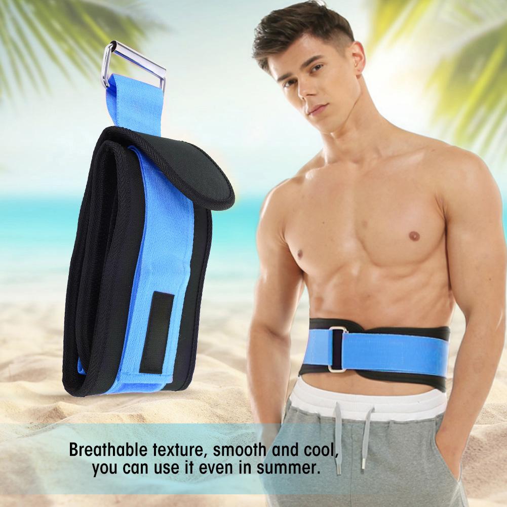 Unisex Weightlifting Waist Supporter Protector Belt Elastic Brace Sports Running Squats Blue XL