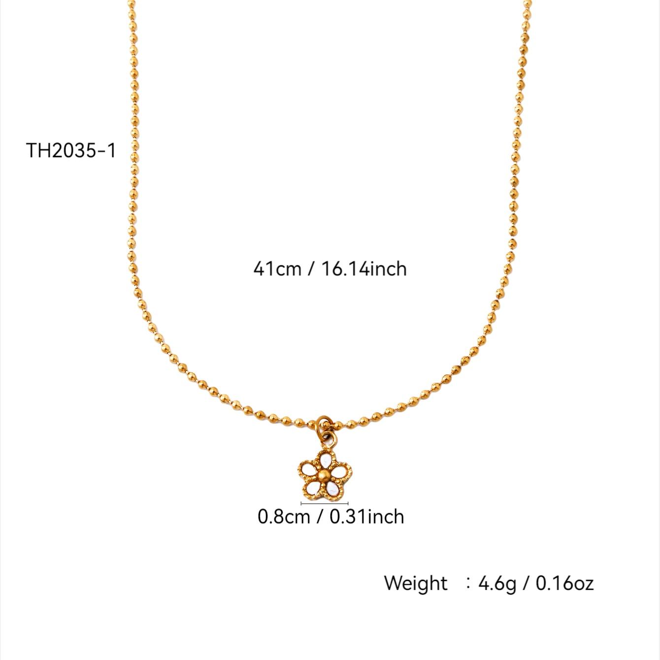 

Корейская мода Простой и изысканный легкий люкс Нержавеющая сталь Позолота 18 карат Подвеска-ожерелье с матерью-цирконом Женские цветы