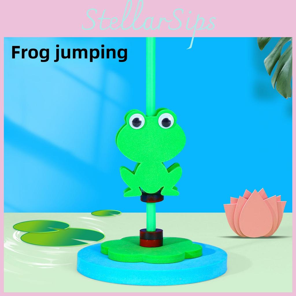 Magnet Bouncing Frog Experimental Assembly Material Set Children Puzzle Toy For Educational Play