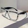 Oversized Square Glasses New Fashion Patchwork Rim Blue Light Blocking Optical Frames Ins Trendy Stylish Decor Eyeglasses