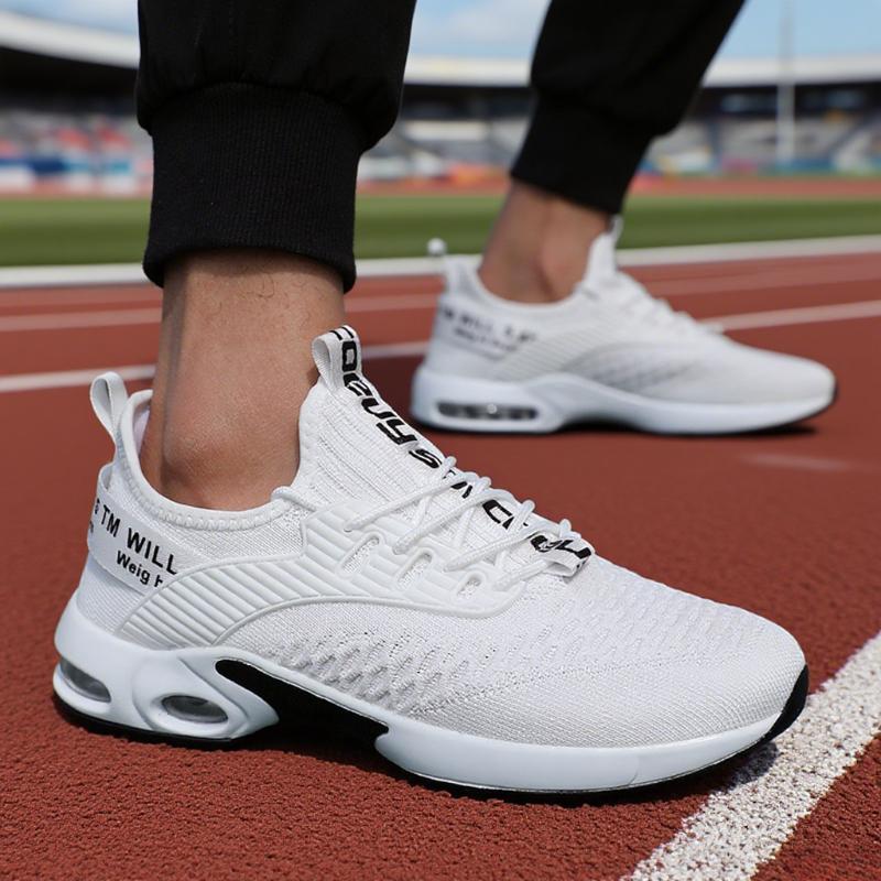 Men Running Sneakers Lightweight Walking Sport Shoes Breathable Wear-resistant Male Shoes Casual Canvas Shoes Breathable Single