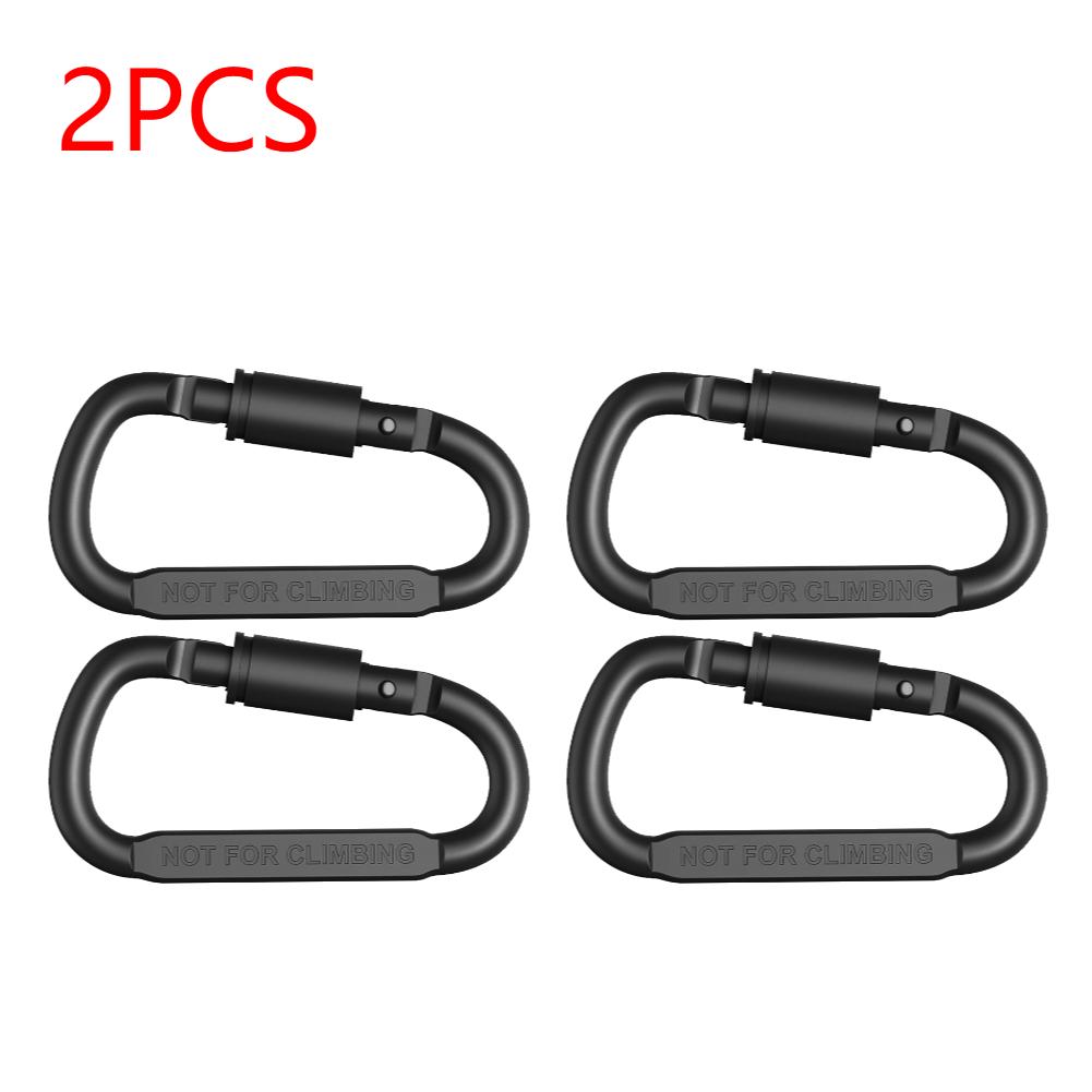 1-4PcsSurvival D-ring Locking Carabiner Clip Camping Mountaineering Buckle Multifunctional Hang Hook Buckle Hiking Backpack Tool