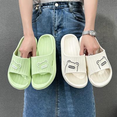 Μόδα Καλοκαίρι Χαριτωμένες Παντόφλες με Κινούμενο Σχέδιο Αρκουδάκι για Γυναίκες Άνδρες Παπούτσια Μόδα Εσωτερικού Χώρου Μπάνιο Μαλακή Σόλα Άνετες Αντιολισθητικές Παντόφλες Ζευγαριού