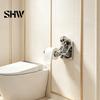 Dark Aesthetic Bathroom Fixtures Skeleton Toilet Paper Holder, Wall Mount Skull Tissue Gothic Spooky Restroom Art Roll Organizer Stand, Halloween