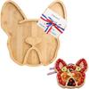 French Bulldog Cheese Board, 12" Inch Frenchie Charcuterie Boards Extra Large Bamboo Funny Serving Tray Aperitif Platter Dog Gift for Housewarming