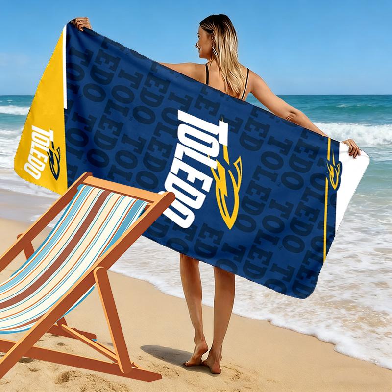 Toledo Rockets Print Beach Towel, Large Soft Quick Dry Towel for Beach Camping Swimming