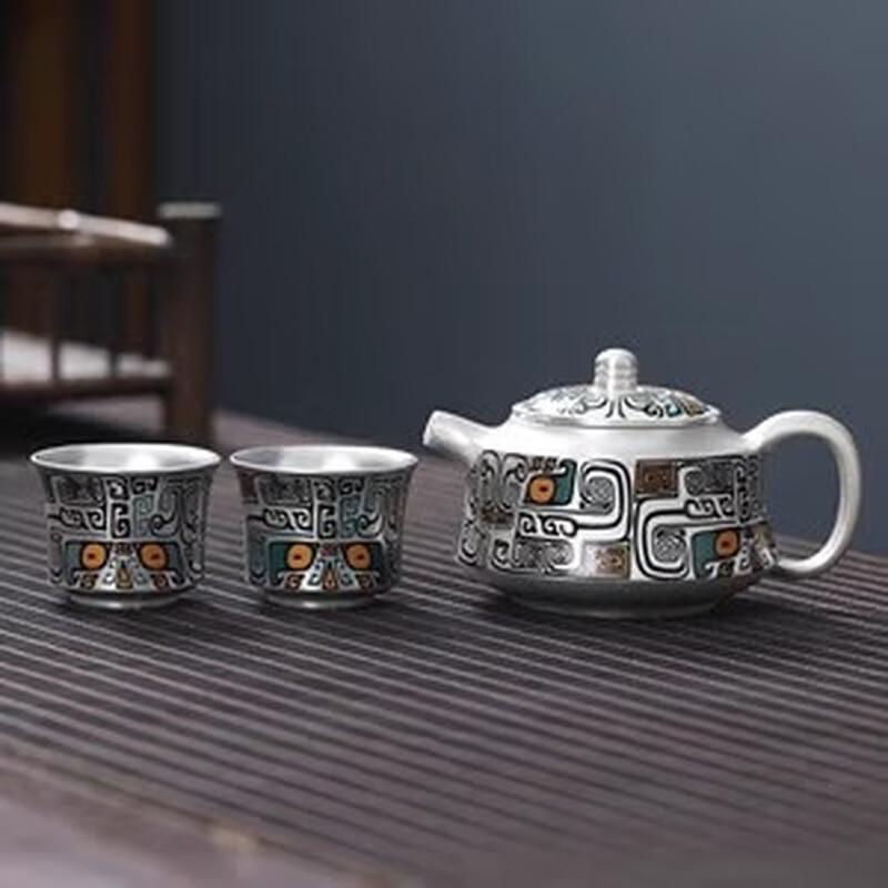 

Gilded Silver Taotie Tea Set