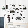 Watercolor E-Sports Gamer Console Vinyl Wall Stickers For Home Decoration Kids Bedroom Boy Gaming Room Anime Puzzle Game Poster