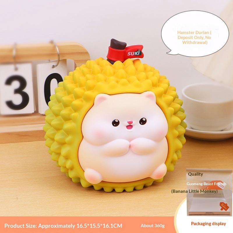 Cute Banana Piggy Bank Large Capacity Cartoon Animal Coin Storage Box for Children Boys Girls Christmas Gift