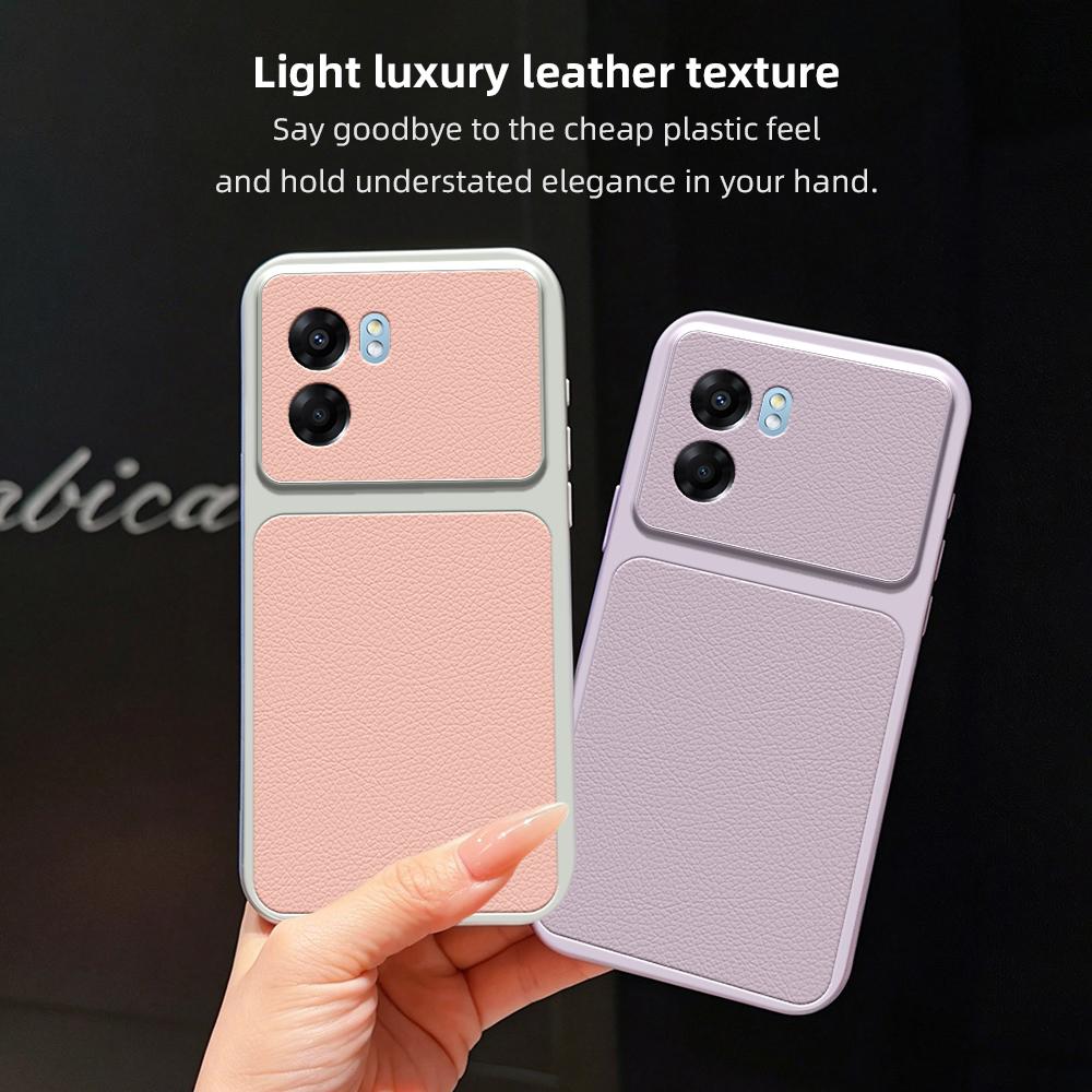 For Realme Q5i Case Realme V23 Cover Realme V23 Leather Case Luxury Lens Protection Protect Matte leather Back Cover