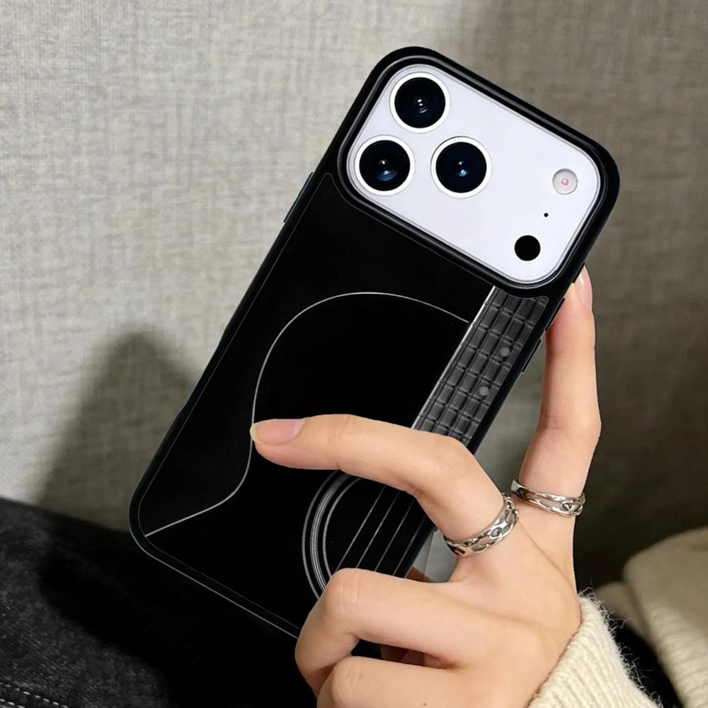 Hülle Case für iPhone 17 Air 16 Pro Max 15 Plus 11 13 Mini 14 12 Rückseite Handyhülle Musik Gitarre