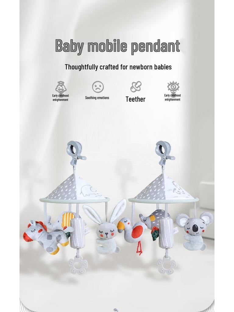 Aipinqi Nordic Style Baby Animal Stroller Hanging Plush Toy Pendant