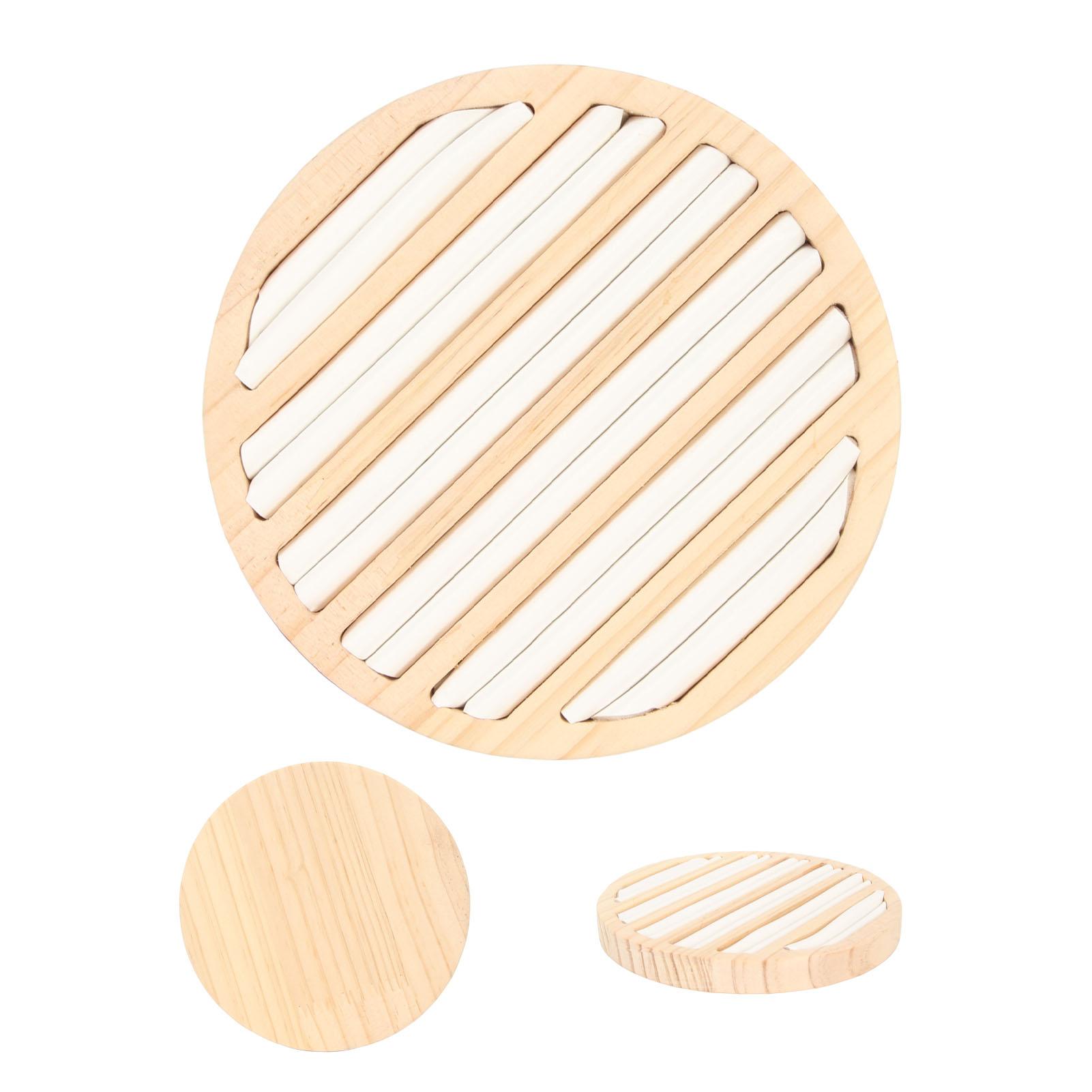 Tray Round 6 Slots   Wood Scratch Proof Multi Purpose   Ear  Jewelry
