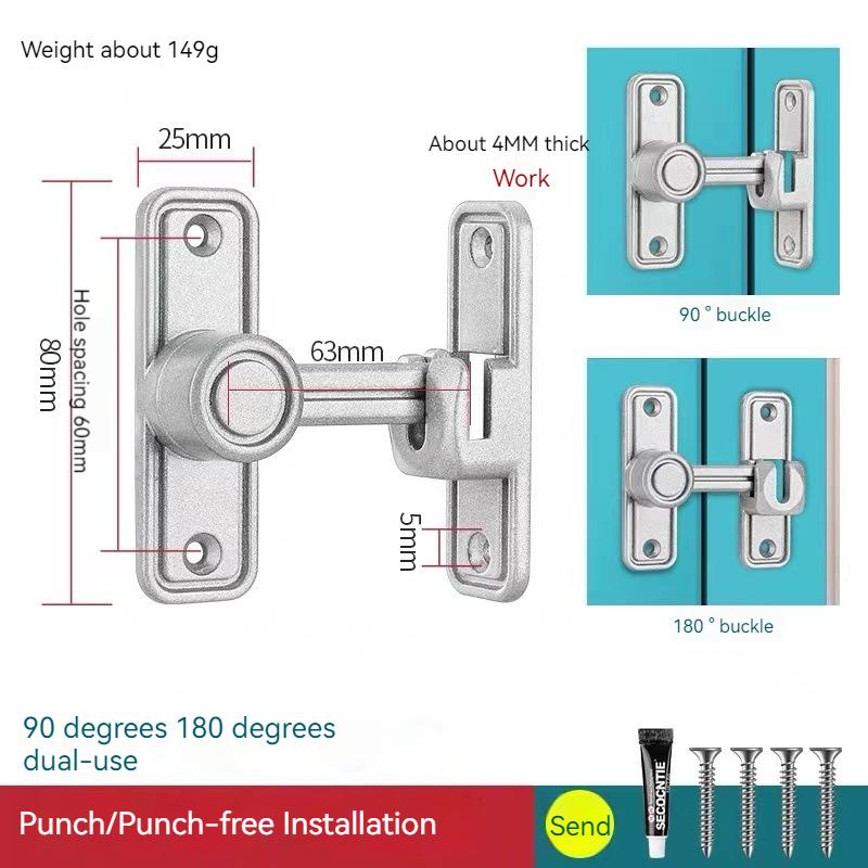 Door Lock Guard Latch Bolt 90 180 Degree Stainless Steel Toggle Latch Sliding Barn Door Lock Black Iron Right Angle Barn Lock