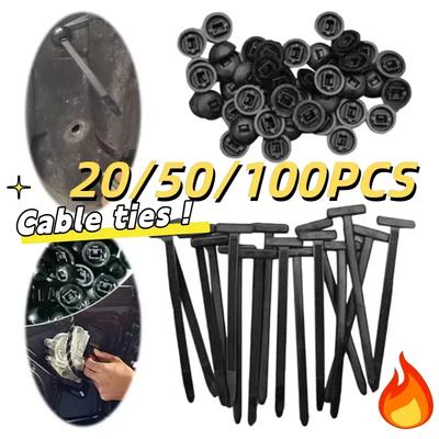 5-200PCS Nylon Universal Cable Buckle Self Locking Plastic Nylon Cable Heavy Duty Zip Ties Holder Automotive Maintenance Tie