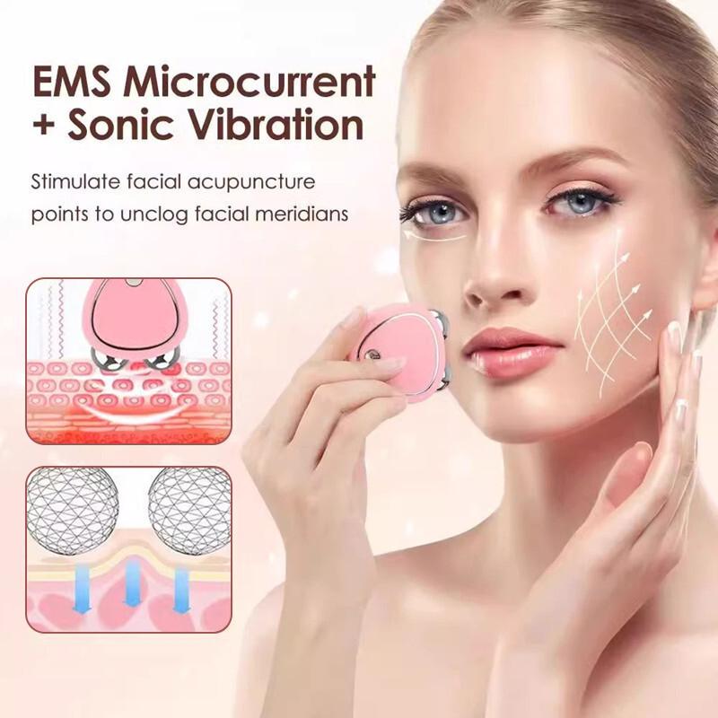 Massageador Microcorrente para Lifting Facial - Mini Dispositivo Lift, Massageador Facial Elétrico com 3 Velocidades