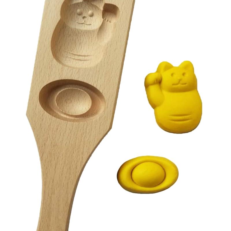 Moon Cake Molds Lucky for Cat Gold Ingot Shaped Mooncake Moulds Mooncake Gadgets for Chinese Traditional Mid-autumn Fest