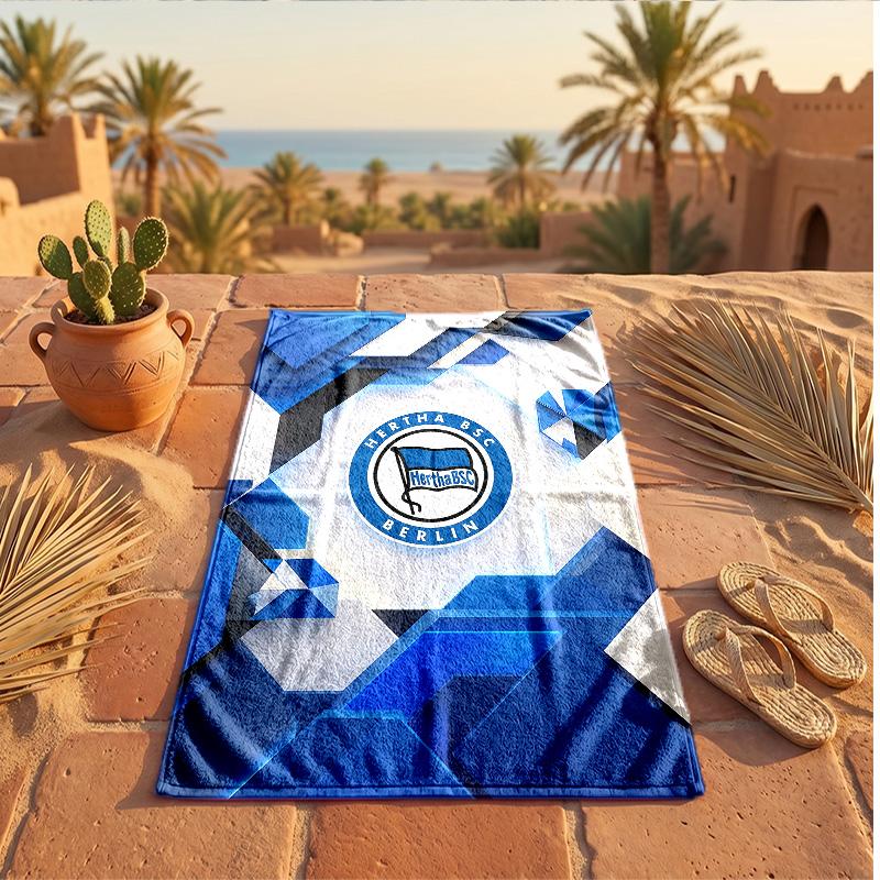 Hertha bsc FC Stampa Microfibra Asciugamano da Spiaggia Asciugatura Rapida Assorbente Grande Asciugamano per Spiaggia Nuoto Viaggio