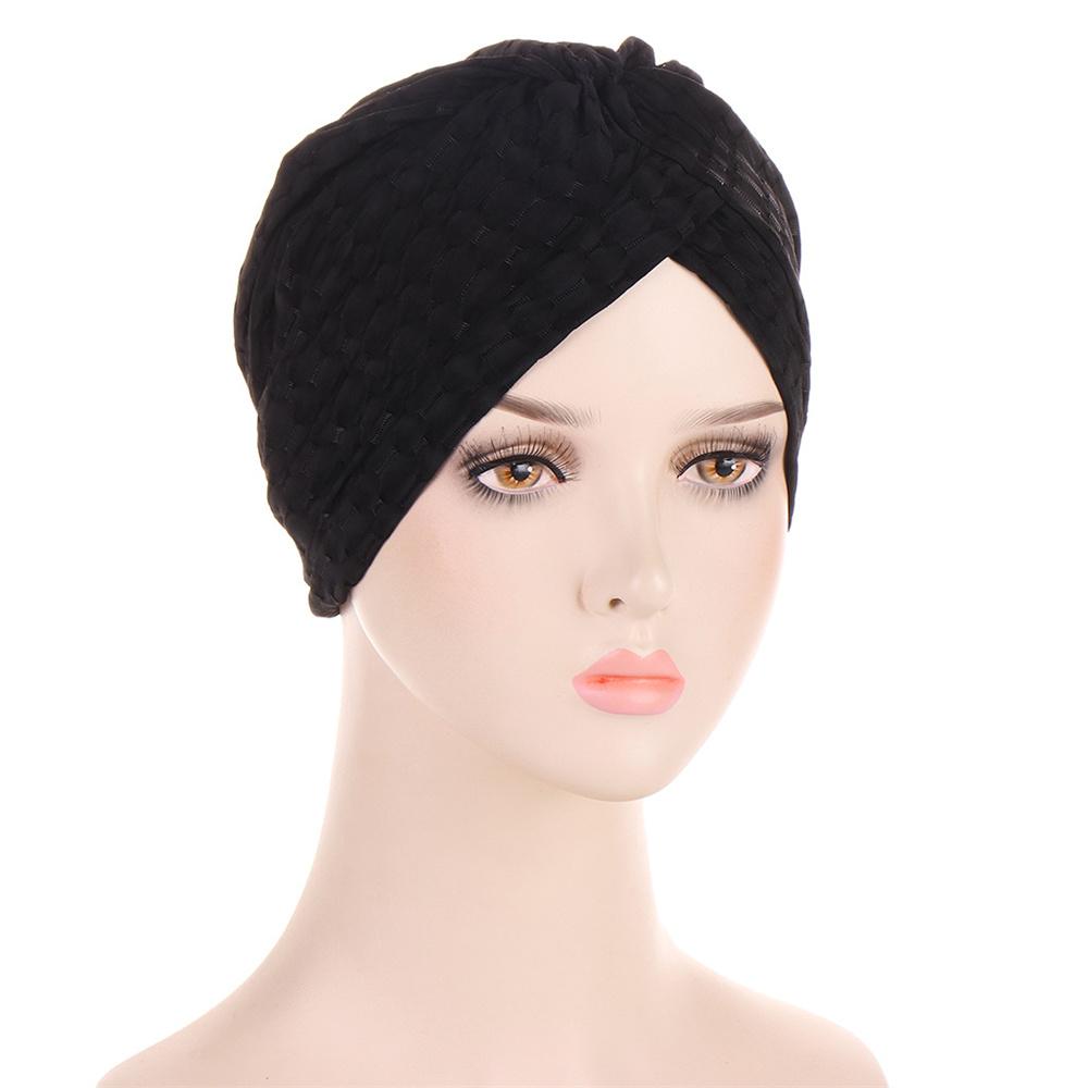 Indian Turban Muslim Women Hijab Floral Printed Hat Cancer Chemo Cap Islamic Hair Loss Cover Beanie Bonnet Head Scarf Pleated