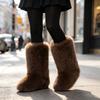 Imitation Raccoon Fur Boots Long Tube Winter Ladies Winter Imitation Fur Fox Fur Snow Boots