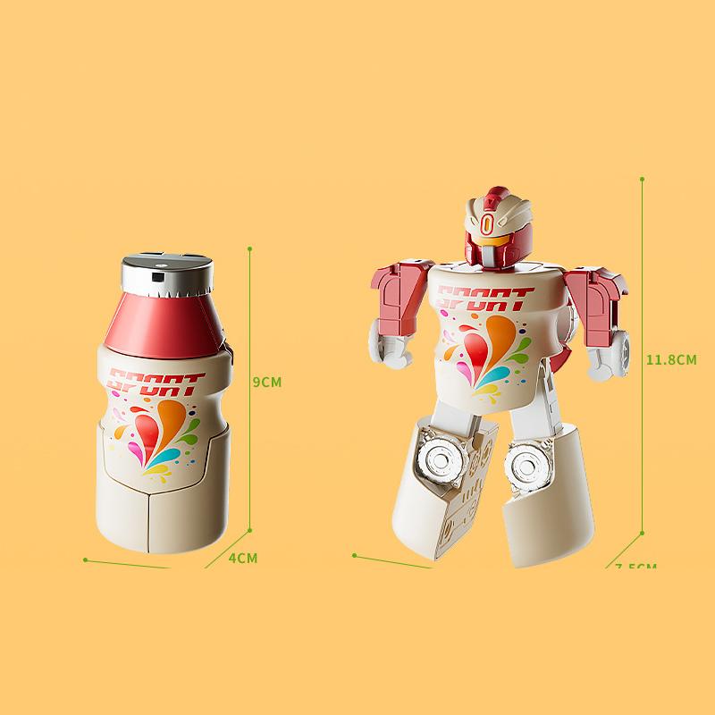 Transform Mech Model Plaything Dual Form Transform Robot Plaything Simulation Ice Cream, Fries, Burger Play House Children'S Surprise Present