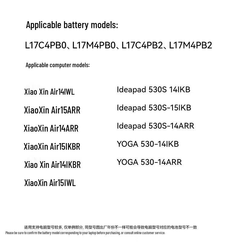 llano Laptop Battery for Lenovo Xiaoxin Air 14/15 & Yoga 530-14IKB