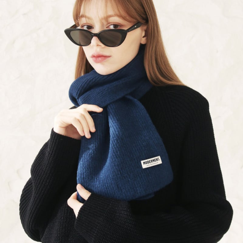 

Moderment Wool Basic Short Muffler [4 Colors] Gray