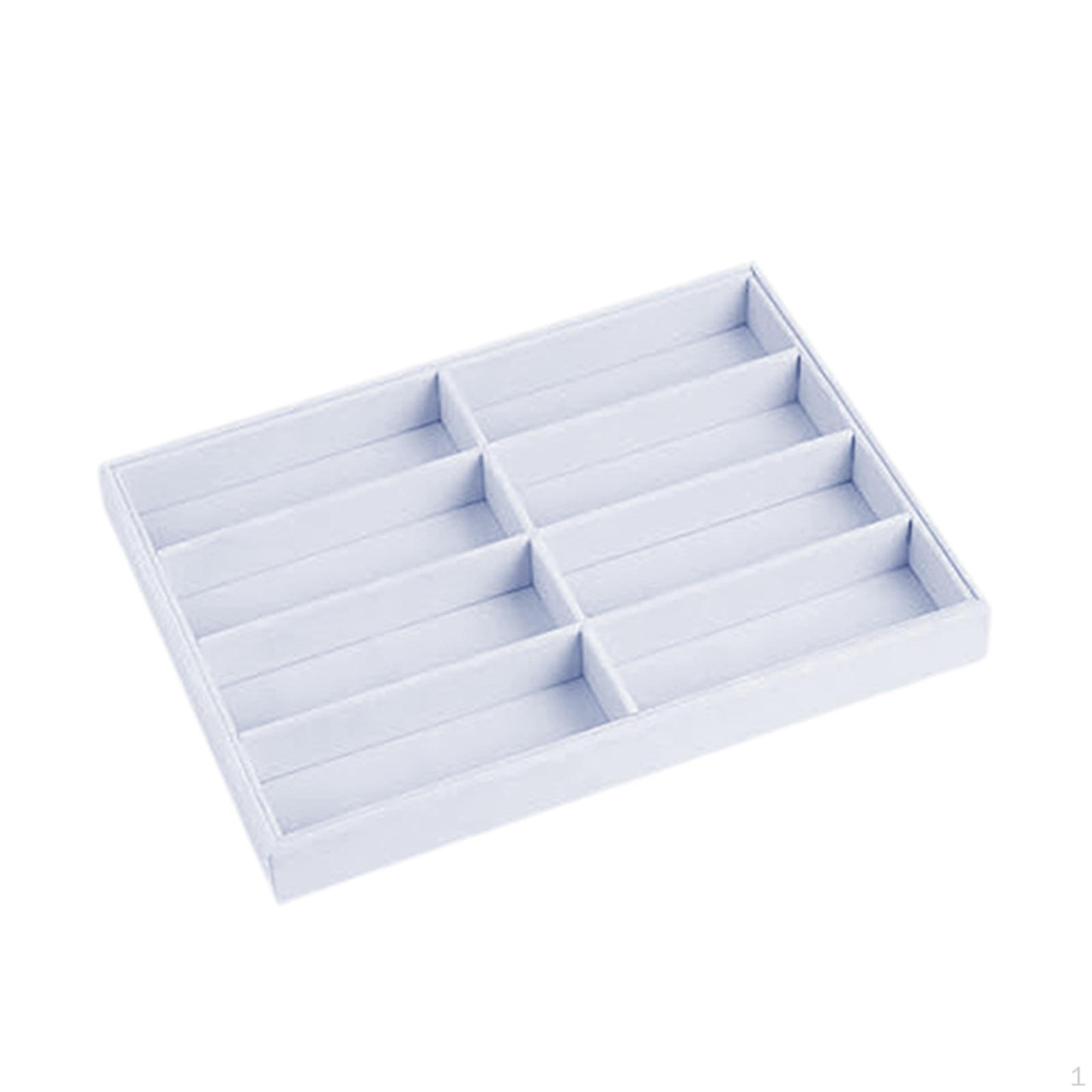 

Sunglasses Organizer Tray 8 Grids Glasses Display Saving Jewelry Organizers Container for білий
