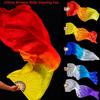 Abanico de Danza del Vientre de 1,5 m Color Degradado Seda Rayón Abanicos Largos Imitación Accesorios de Baile
