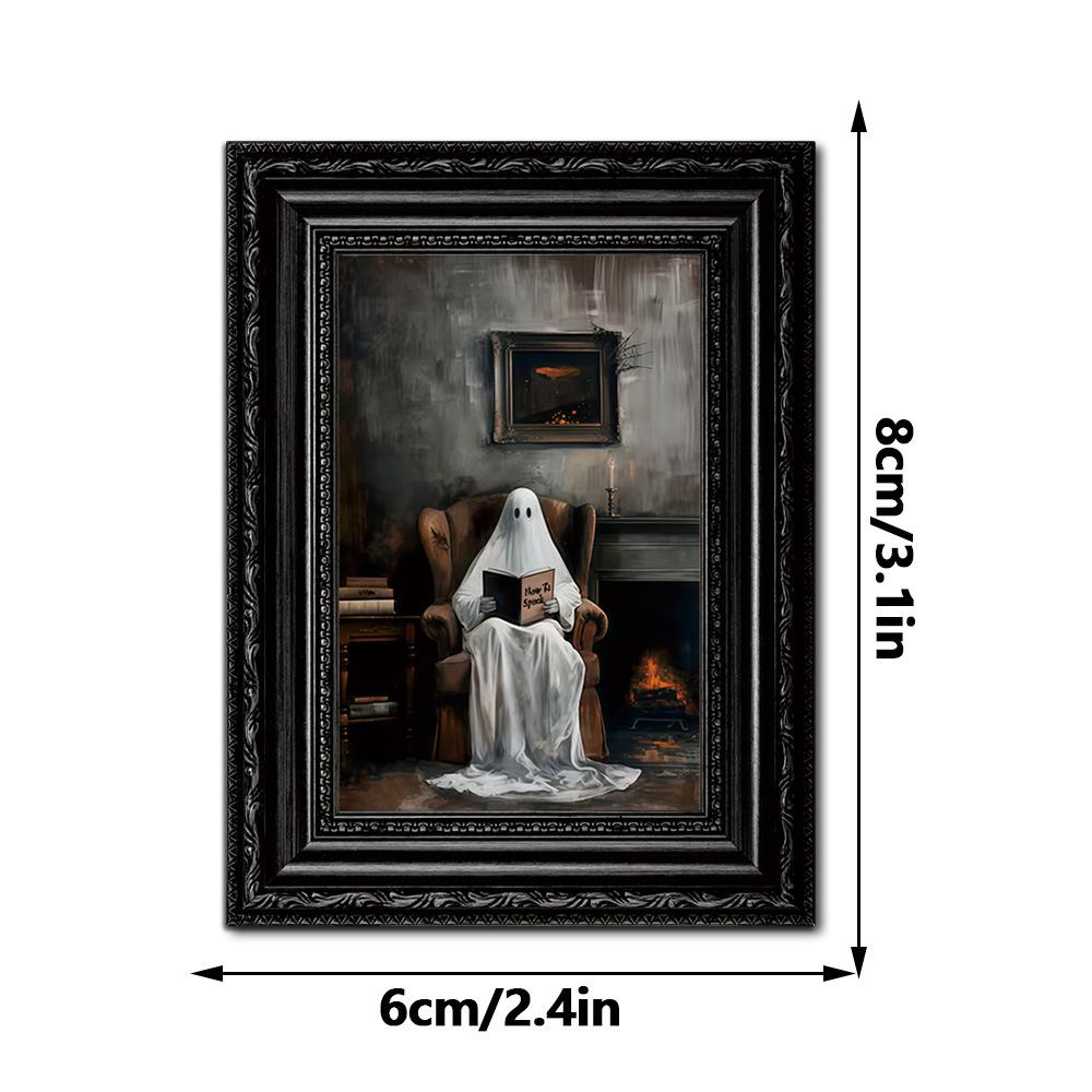 

3D Wooden Halloween Photo Frame Refrigerator Magnet